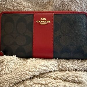 Coach Red and Black Wallet-Authentic